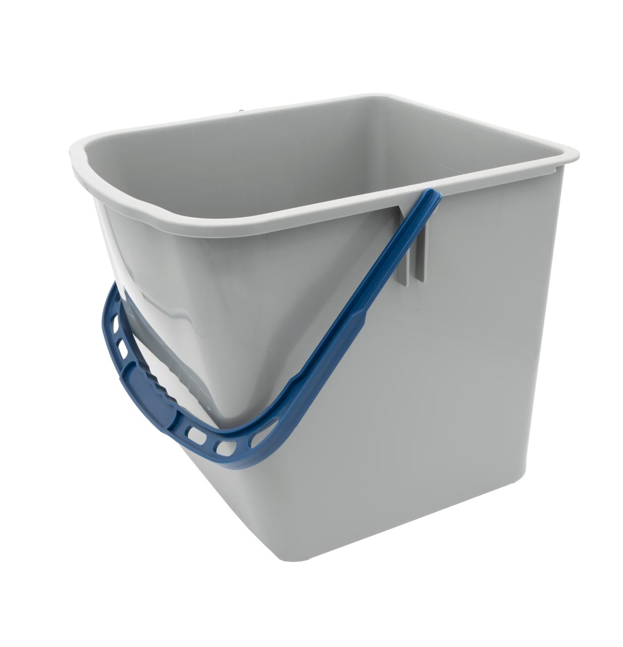 Eimer 27 Liter, grau, blauer Henkel