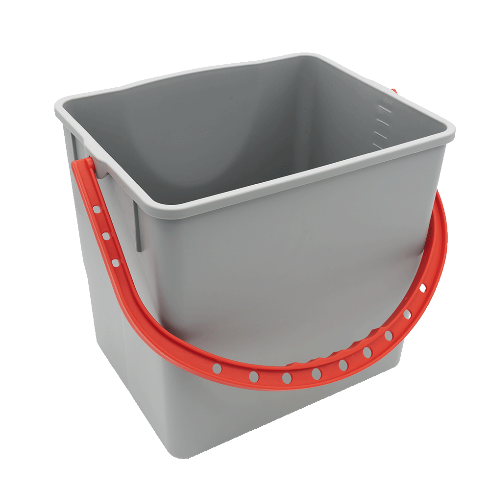 Eimer, 18 Liter, grau, roter Henkel CombiX / VariX
