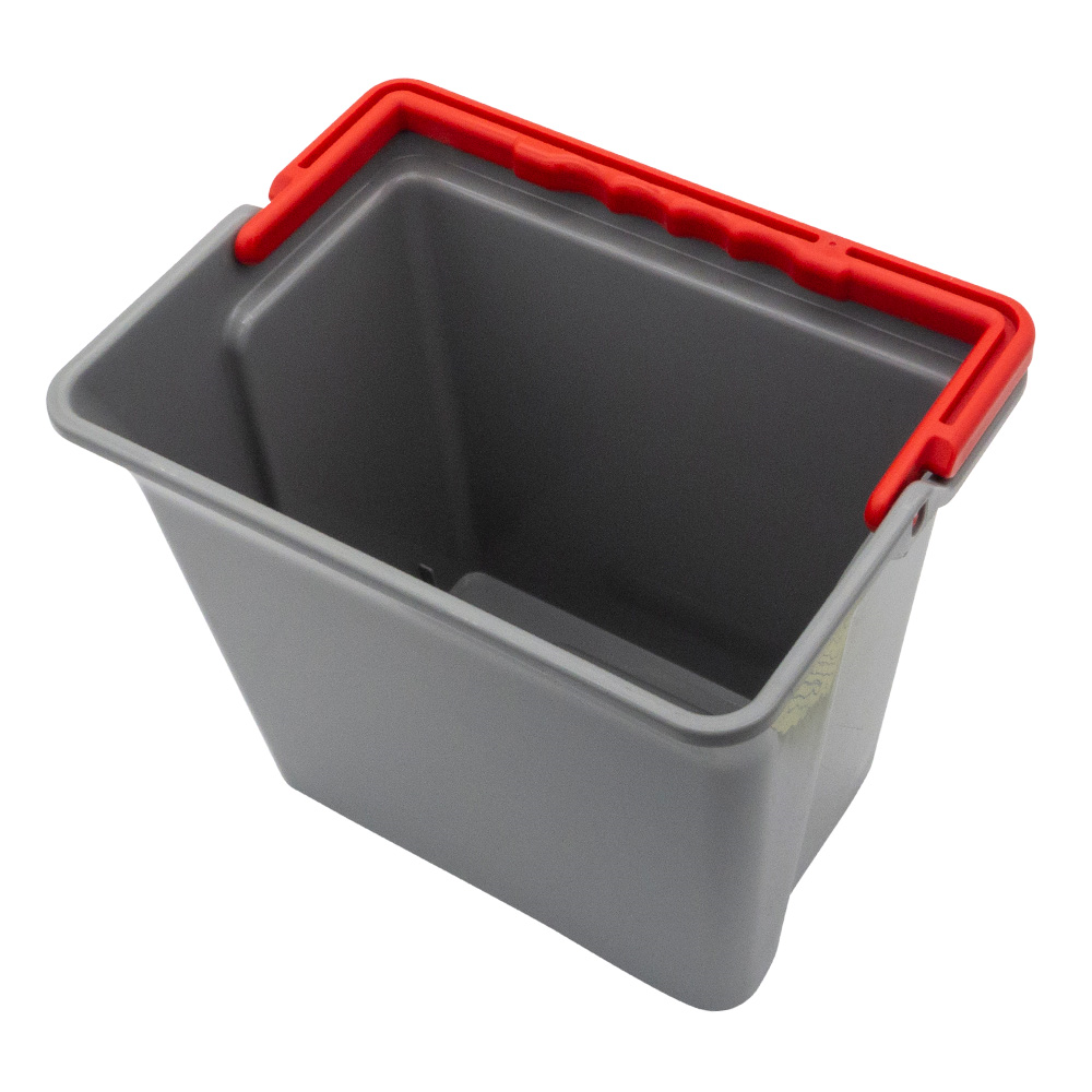 Eimer 5 Liter, grau, roter Henkel