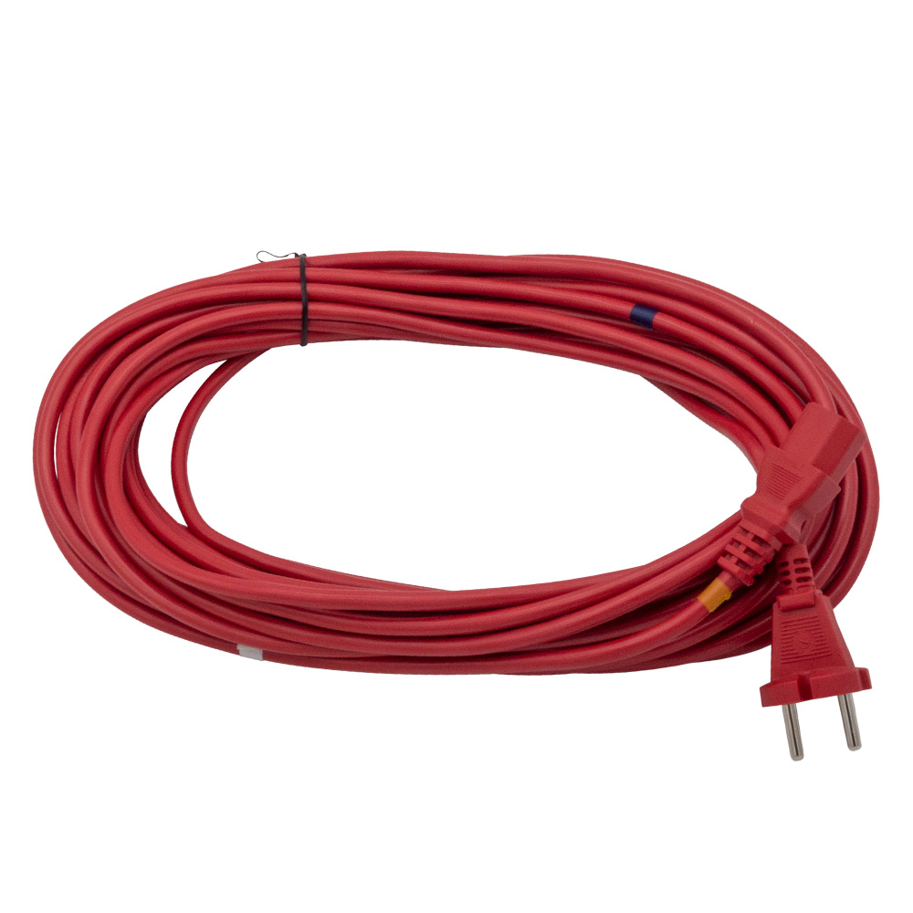 Netzkabel, 12m, rot, beids. steckbar
