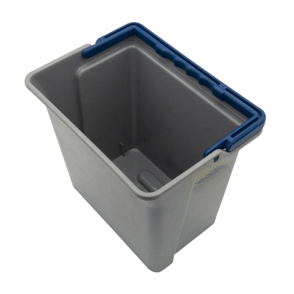 Eimer 5 Liter, grau, blauer Henkel