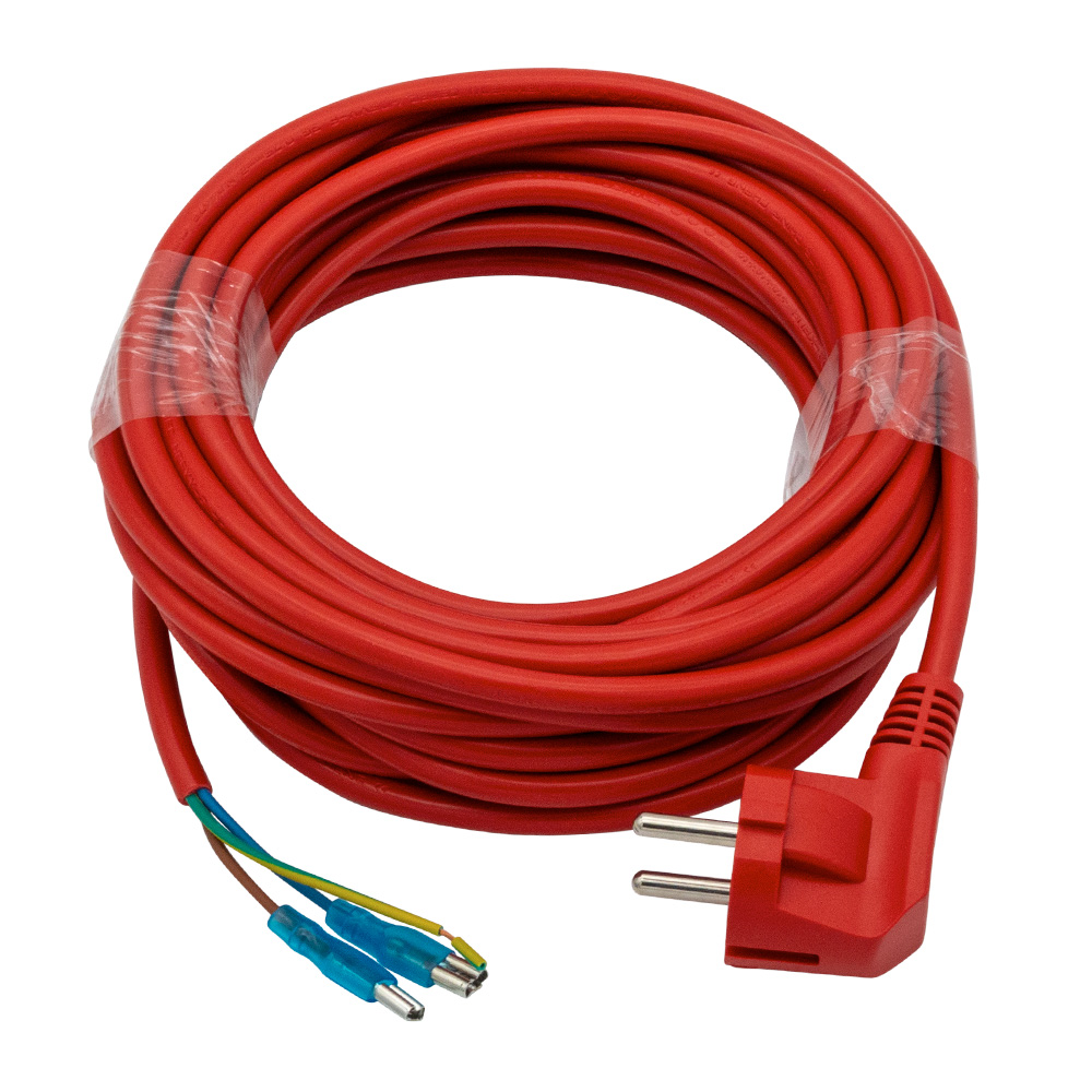 Netzkabel, 7,5m, rot
